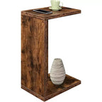 HomeStock Belmont - Table d'appoint contemporaine en forme de C avec accès facile au canapé, design polyvalent à côté d'un fauteuil et style moderne minimaliste
