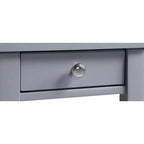 Table d'appoint Belmont HomeStock avec tiroir coulissant, bouton nickel et trois étagères de rangement, table d'appoint de style transitionnel pour salon ou bureau