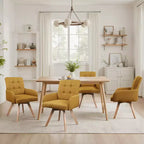 Chaises de salle à manger pivotantes en tissu Art Leon, lot de 2