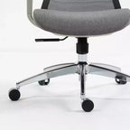 Chaise de bureau Okak à dossier haut, chaise de bureau avec appui-tête et roulettes, chaise de bureau en maille pour le bureau, le bureau ou la salle de lecture