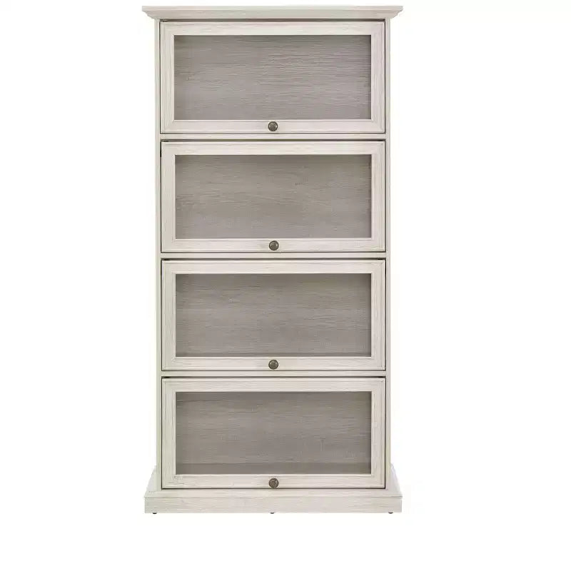 Étagère Okak, Étagère de rangement à 4 niveaux, Bibliothèque haute pour livres et CD, Organiseur de rangement pour salon, couloir, bureau