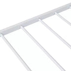 Lit double Bellemave pour enfants, lit double en métal avec tiroir pour garçons, filles, cadre de lit double avec tête de lit en forme de maison, lit cabane double, blanc