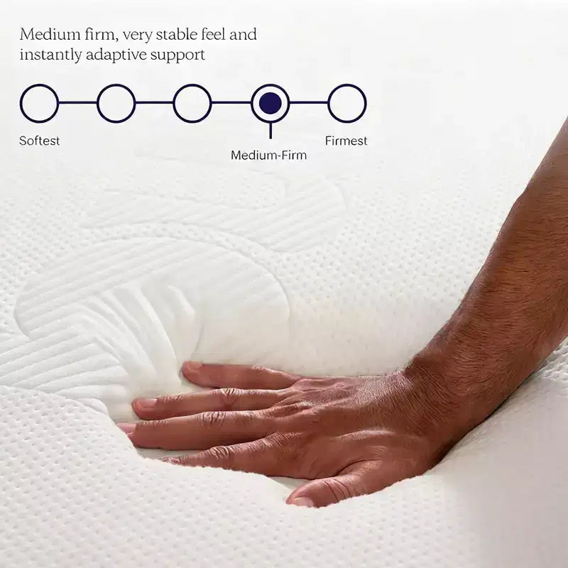 Le matelas en mousse à gel Purple Mattress 9.25 Medium avec 2 grilles GelFlex, blanc