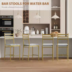 Lot de 2/4 tabourets de bar à hauteur de comptoir avec dossier, coussin épais et rembourrés pour îlot de cuisine, bar de comptoir