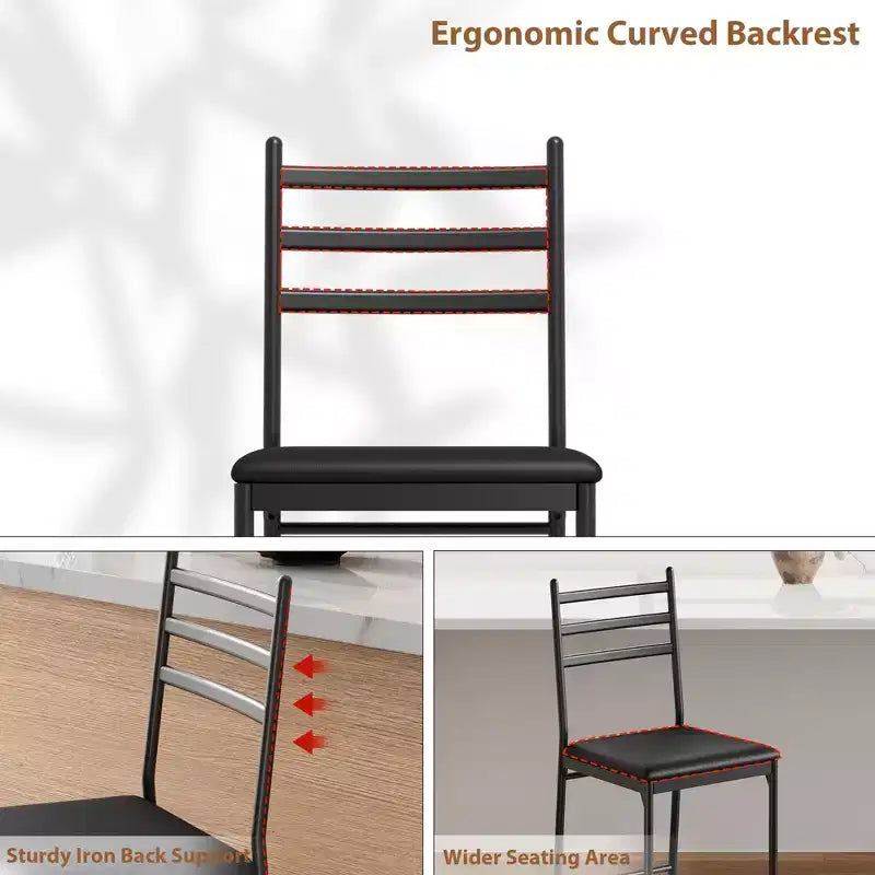 Lot de 2/4 tabourets de bar à hauteur de comptoir avec dossier, coussin épais et rembourrés pour îlot de cuisine, bar de comptoir