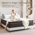 Matelas hybride Queen Sweetnight 14 po en mousse à mémoire de forme/à ressorts ensachés de fermeté moyenne, livré dans une boîte
