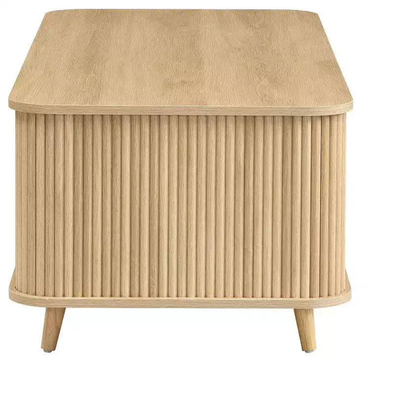 Table basse Christopher Knight Home Nova multi-rangements avec portes coulissantes et tiroir