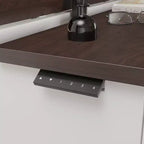Meuble TV de jeu électrique à 9 tiroirs Famapy, support TV réglable en hauteur, centre de divertissement avec 2 prises de courant/unité de rangement TV à plateau divisé pour les soirées de jeu