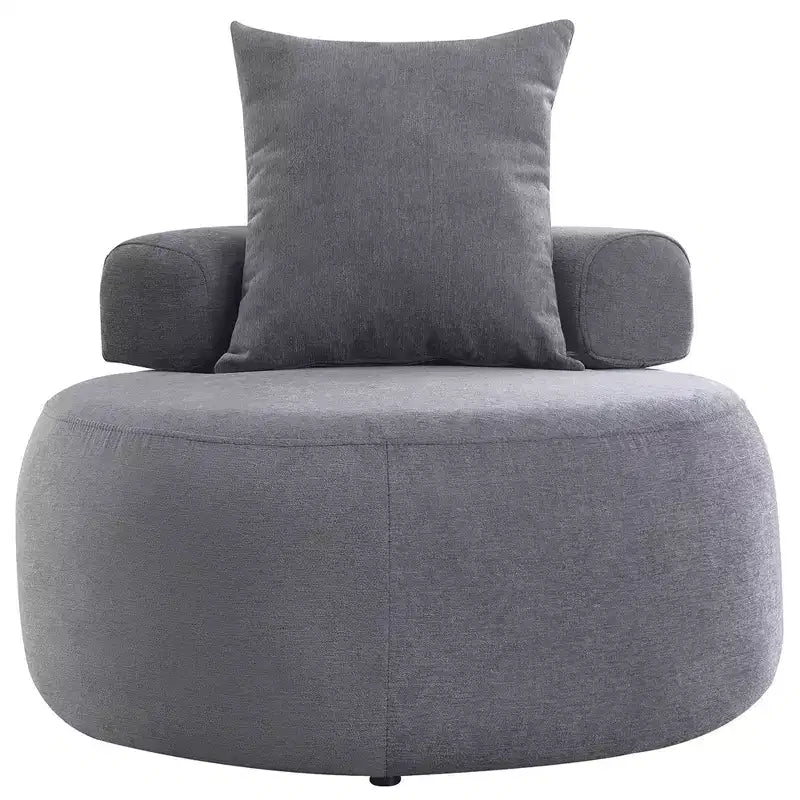Fauteuil rond moderne 32, canapé-lit rembourré simple, fauteuil poire en chenille avec oreillers pour salon, chambre, appartement, lecture