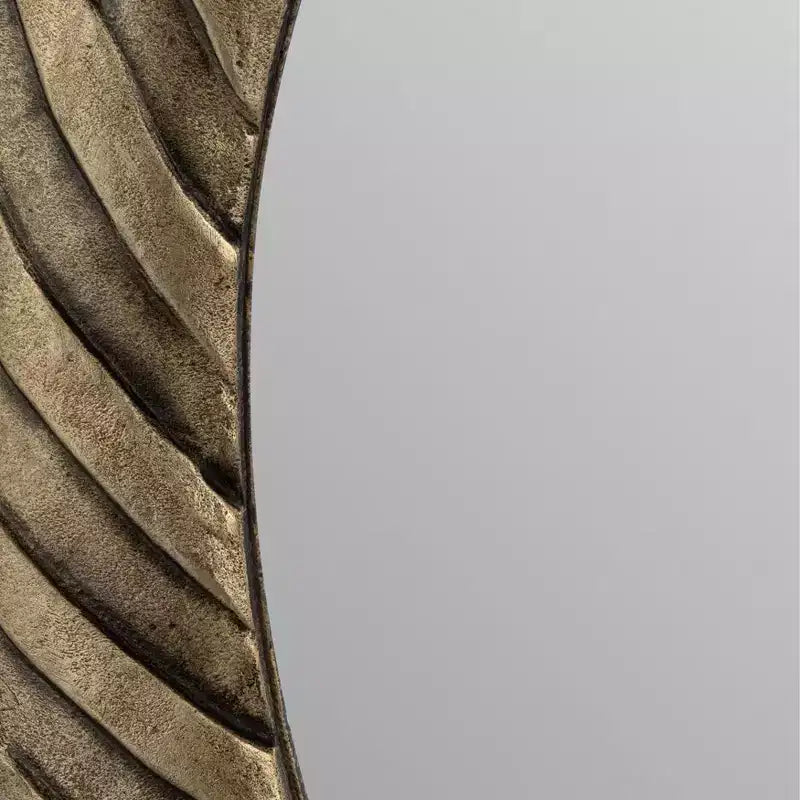 Miroir Mural Rond Moderne avec Cadre en Métal Texturé – Accent Décoratif pour la Maison, le Bureau, la Chambre ou le Salon – Bronze & Cuivre 29