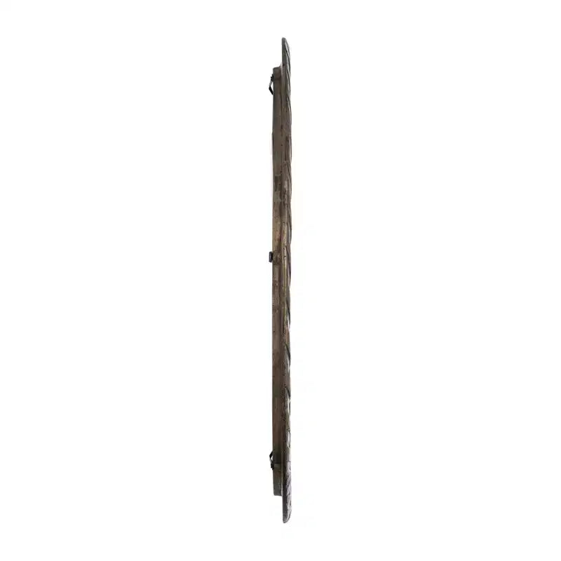 Miroir Mural Rond Moderne avec Cadre en Métal Texturé – Accent Décoratif pour la Maison, le Bureau, la Chambre ou le Salon – Bronze & Cuivre 29