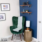Étagère en bois à bords bruts Pipe Decor 24 Sunset Cedar avec supports de tuyauterie en L (Paquet de 2)