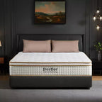 12 inch King Size Tencel Medium Hybrid Mattress, Plush Layer and Cooling Gel Memory Foam Mattress in a Box