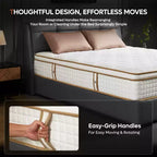 Matelas hybride Tencel King Size 12 pouces à fermeté moyenne, avec couche moelleuse et mousse à mémoire de forme rafraîchissante, livré en boîte