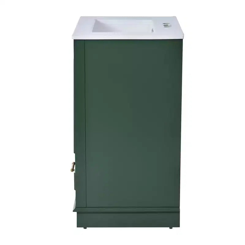 Meuble-lavabo de salle de bain moderne 24 pouces, meuble sous-vasque à lavabo simple avec 2 portes et 1 tiroir, étagères réglables