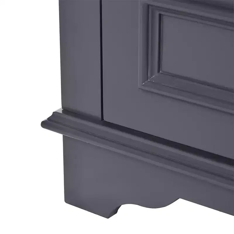 Meuble-lavabo de salle de bain moderne 24 pouces, meuble sous-vasque à lavabo simple avec 2 portes et 1 tiroir, étagères réglables