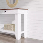 Console de 54 po pour entrée - Table d'entrée de style ferme avec rangement et tiroirs, petites tables d'appoint pour couloir derrière un canapé, table de canapé