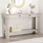 Console de 54 po pour entrée - Table d'entrée de style ferme avec rangement et tiroirs, petites tables d'appoint pour couloir derrière un canapé, table de canapé