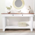 Console de 54 po pour entrée - Table d'entrée de style ferme avec rangement et tiroirs, petites tables d'appoint pour couloir derrière un canapé, table de canapé