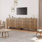 Commode moderne en bois à 6 tiroirs, motif vintage pour chambre à coucher, salon,
