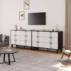Commode moderne en bois à 6 tiroirs, motif vintage pour chambre à coucher, salon,
