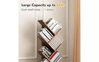 Étagère haute en bois GustoWave à niveaux avec rangement, étagère d'angle, étagère en forme d'arbre, pour salon, chambre, bureau à domicile