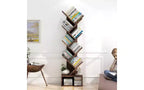 Étagère haute en bois GustoWave à niveaux avec rangement, étagère d'angle, étagère en forme d'arbre, pour salon, chambre, bureau à domicile