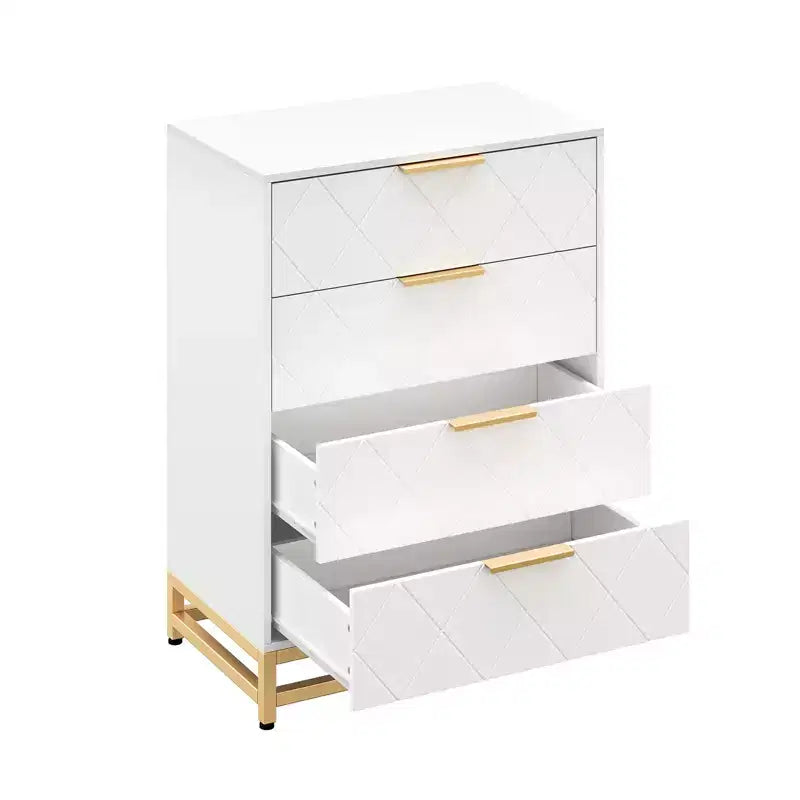 Commode en bois, meuble de rangement vertical moderne avec dispositif anti-basculement, convient aux chambres à coucher, salons et couloirs.