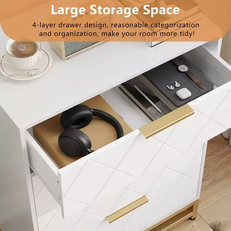 Commode en bois, meuble de rangement vertical moderne avec dispositif anti-basculement, convient aux chambres à coucher, salons et couloirs.