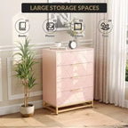 Commode en bois, meuble de rangement vertical moderne avec dispositif anti-basculement, convient aux chambres à coucher, salons et couloirs.