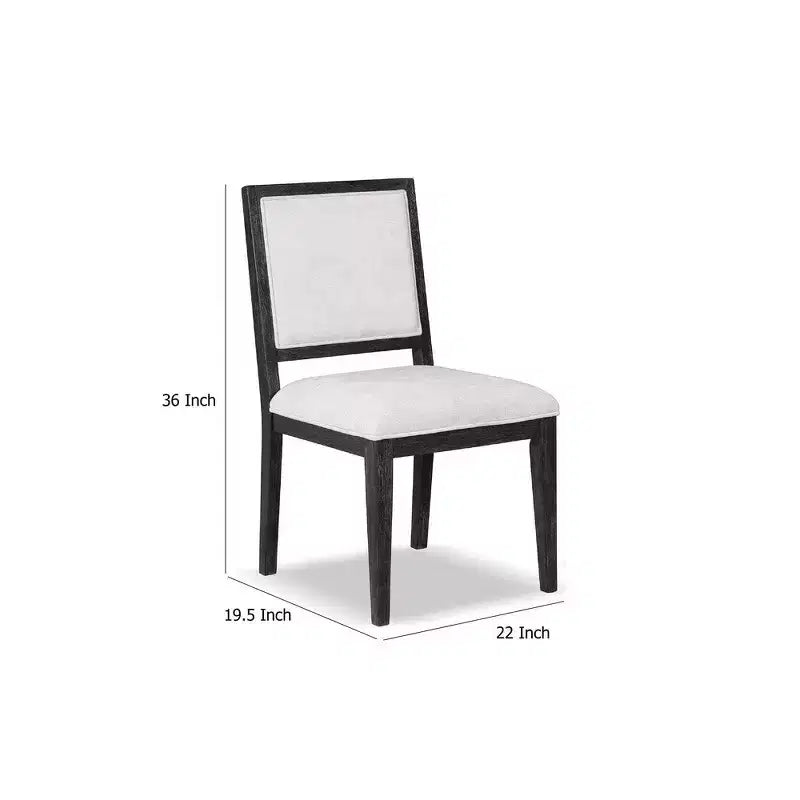Lot de 2 chaises de salle à manger Royal Hampton, style campagnard, en bois noir