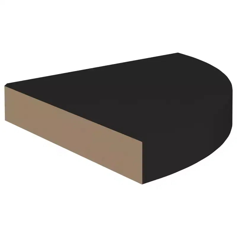 Étagère d'angle noire MDF alvéolé, métal, petite, murale