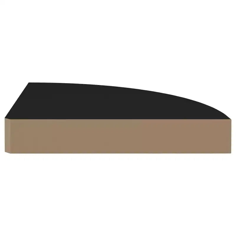 Étagère d'angle noire MDF alvéolé, métal, petite, murale