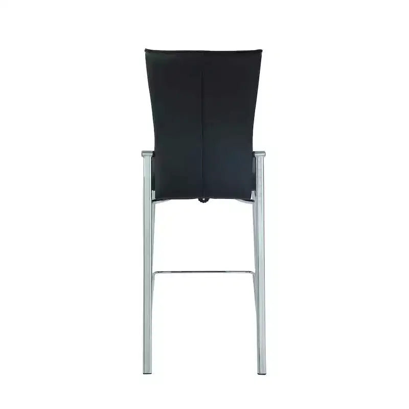 Tabouret de comptoir contemporain Chintaly avec dossier mobile et cadre chromé