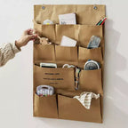 Organisateur mural multipoches Alilang en toile durable – Kaki