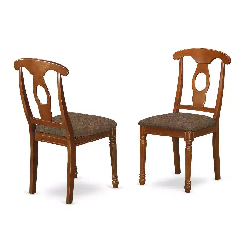 Ensemble salle à manger 7 pièces - Table rectangulaire avec rallonge et 6 chaises en tissu - Petite table de salle à manger/cuisine