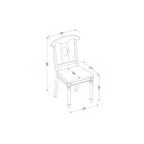 Ensemble salle à manger 7 pièces - Table rectangulaire avec rallonge et 6 chaises en tissu - Petite table de salle à manger/cuisine