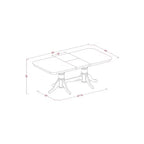 Ensemble de salle à manger nordique - Table et chaises à rallonge - Ensemble de cuisine en bois massif - Fini brun selle