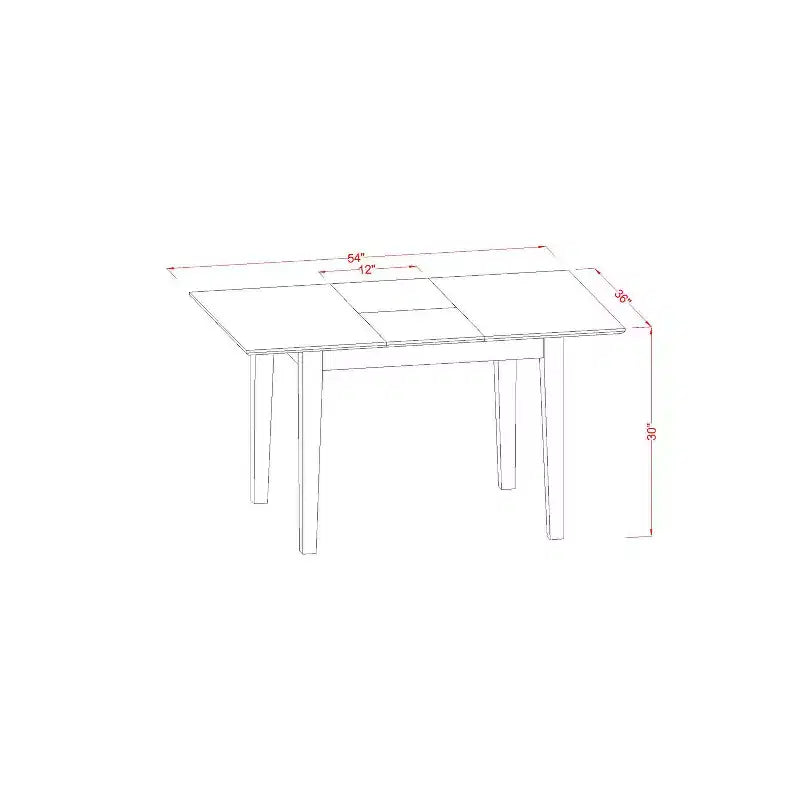 Ensemble de dînette classique - Petite table et chaises de salle à manger - Table de cuisine pour 4 - Design élégant