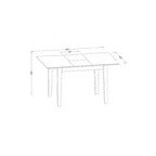Ensemble de salle à manger méditerranéen - Table extensible et 6 chaises - Assise en bois - Finition acajou - Meubles de salle à manger