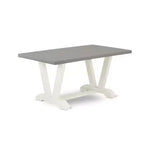 HomeStock – Table à manger 6 pièces avec plateau en bois massif finition chêne naturel, 1 banc et 4 chaises