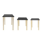 GDFStudio Eloam – Tables gigognes bohèmes en rotin et bois (lot de 3)