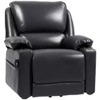 Power Lift Chair for Elderly, Faux Leather Recliner Sofa with Vibration Massage and Heat, Remote, Side Pockets