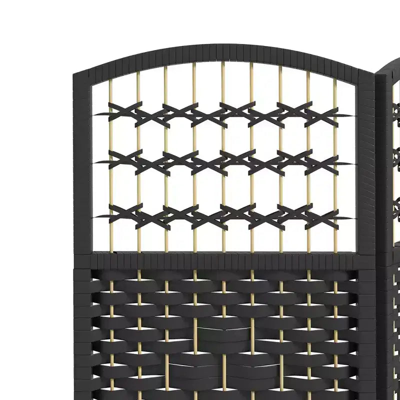 Paravent pliant à 6 panneaux, séparateur de pièce portable en fibre ondulée pour bureau à domicile