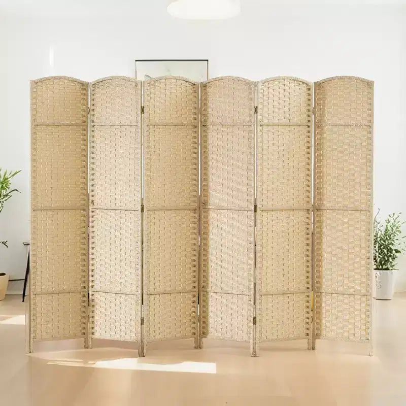 Paravent Pliant 6 Panneaux 1,7 m de Hauteur Écran d'Intimité Séparateur de Pièce Autoportant pour Bureau à Domicile