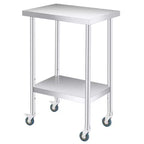Stainless Steel Table for Prep & Work, Commercial Heavy Duty Prep Table with Adjustable Undershelf for Restaurants