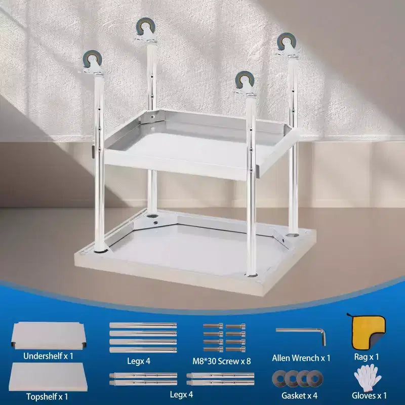 Table en acier inoxydable pour préparation et travail, table de préparation commerciale robuste avec étagère inférieure réglable pour restaurants