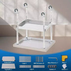 Table en acier inoxydable pour préparation et travail, table de préparation commerciale robuste avec étagère inférieure réglable pour restaurants