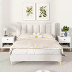 Costway Lot de 2 tables d'appoint à 2 niveaux avec tiroir et étagère ouverte de rangement à 2 niveaux pour chambre à coucher