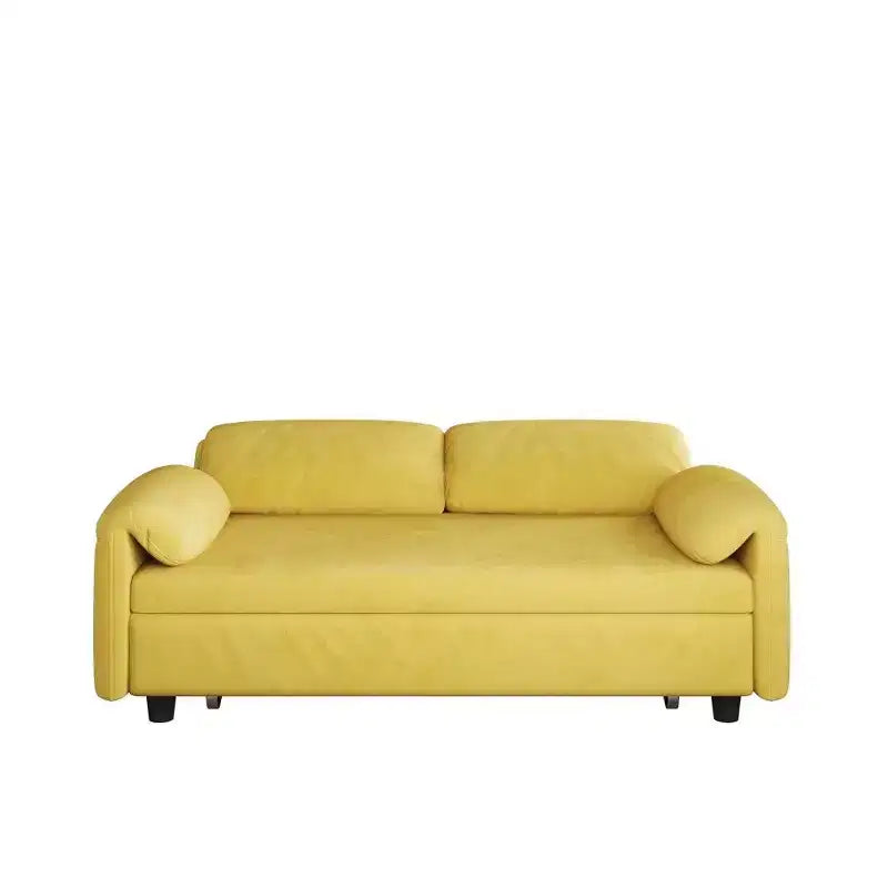 TUYOHW Canapé convertible moderne 54 pouces, lit de jour en velours avec poches de rangement, causeuse rétractable 2 en 1 pour salon, petits espaces